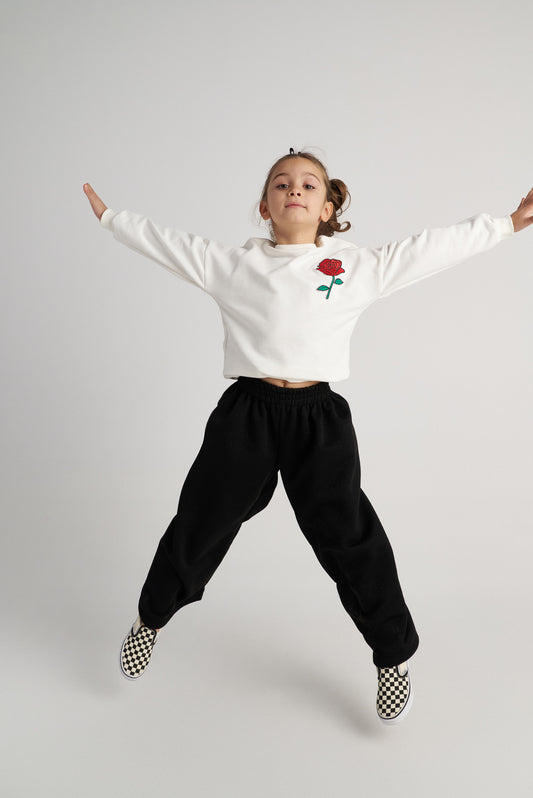 TWO IN A CASTLE SPARKLY ROSE SET RUFFLES TOP & PANTS