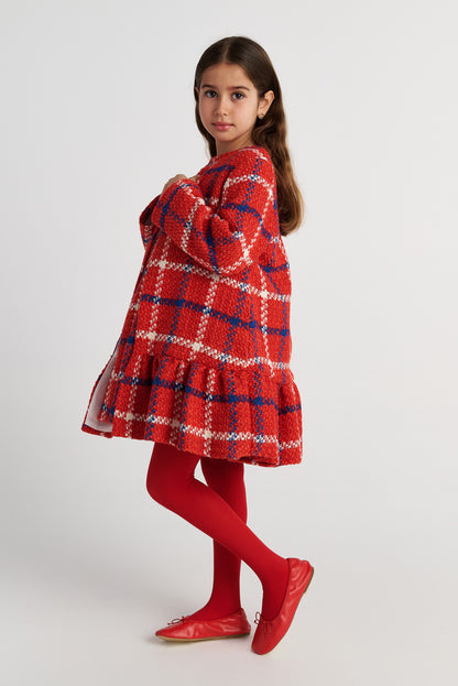 TWO IN A CASTLE RED TWEED DETOUCHED COLLAR COAT