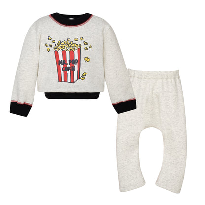 TWO IN A CASTLE BABY SET POP CORN TOP AND SLOUCHY PANTS
