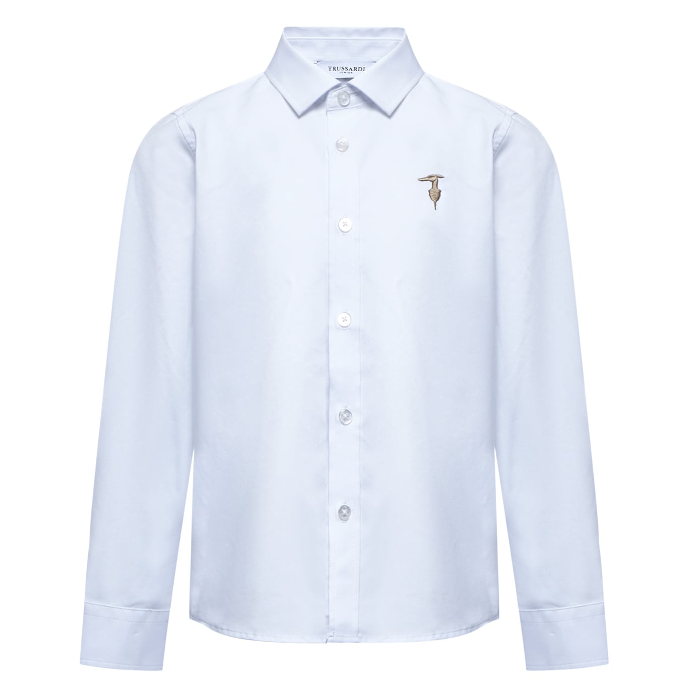 TRUSSARDI KIDS EMBROIDERED SWANA SHIRT