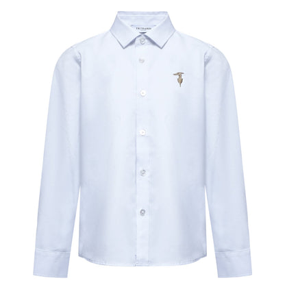 TRUSSARDI KIDS EMBROIDERED SWANA SHIRT