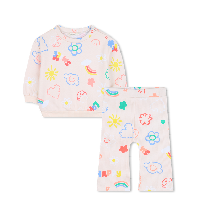 BILLIEBLUSH GIRLS JUMPER AND TROUSER SMILE SET