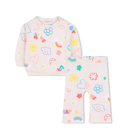 BILLIEBLUSH GIRLS JUMPER AND TROUSER SMILE SET