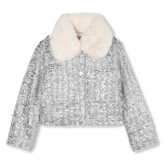 BILIIEBLUSH KIDS ALLOVER SEQUINS COAT