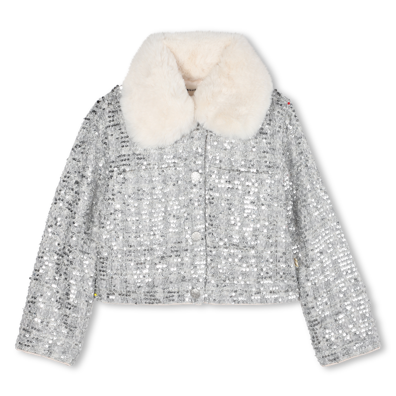 BILIIEBLUSH ALLOVER SEQUINS COAT