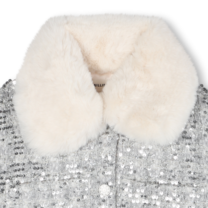BILIIEBLUSH ALLOVER SEQUINS COAT