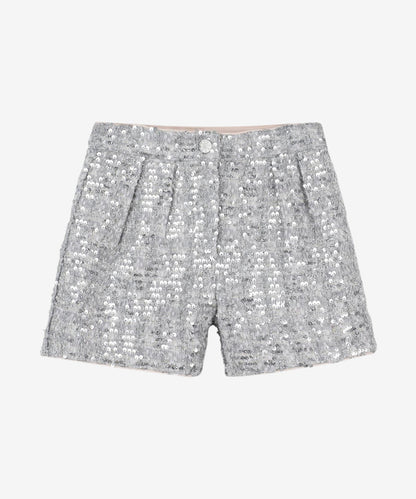 BILLIEBLUSH SILVER SEQUIN SHORT