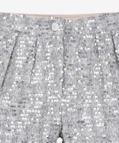 BILLIEBLUSH SILVER SEQUIN SHORT