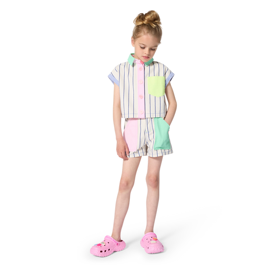 BILLIEBLUSH STRIPED SHORT-SLEEVED SHIRT