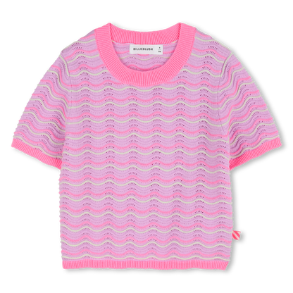 BILLIEBLUSH GIRLS KNITTED SHORT-SLEEVED JUMPER