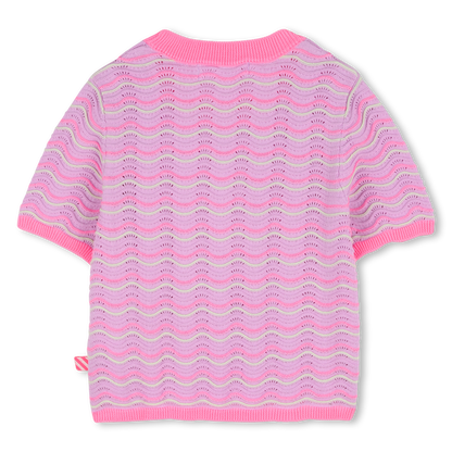 BILLIEBLUSH GIRLS KNITTED SHORT-SLEEVED JUMPER