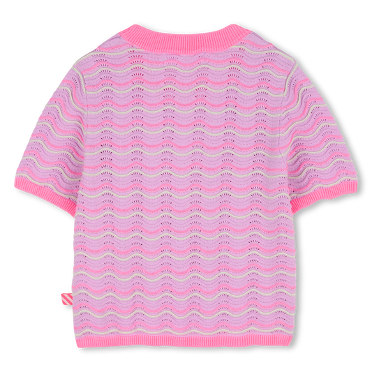 BILLIEBLUSH GIRLS KNITTED SHORT-SLEEVED JUMPER