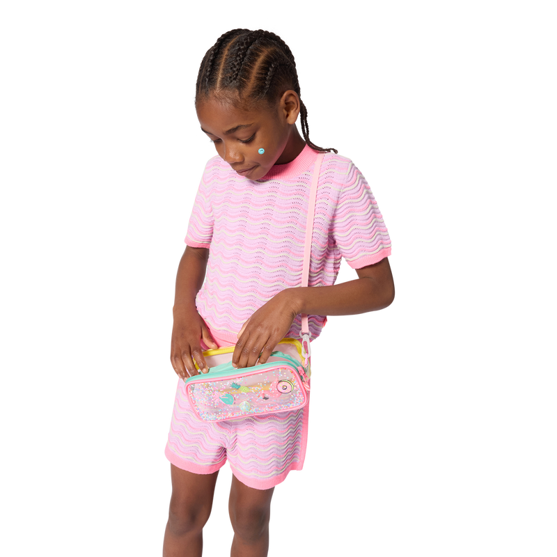 BILLIEBLUSH GIRLS KNITTED SHORT-SLEEVED JUMPER