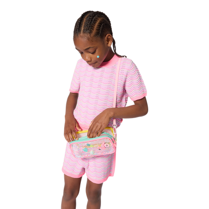 BILLIEBLUSH GIRLS KNITTED SHORT-SLEEVED JUMPER