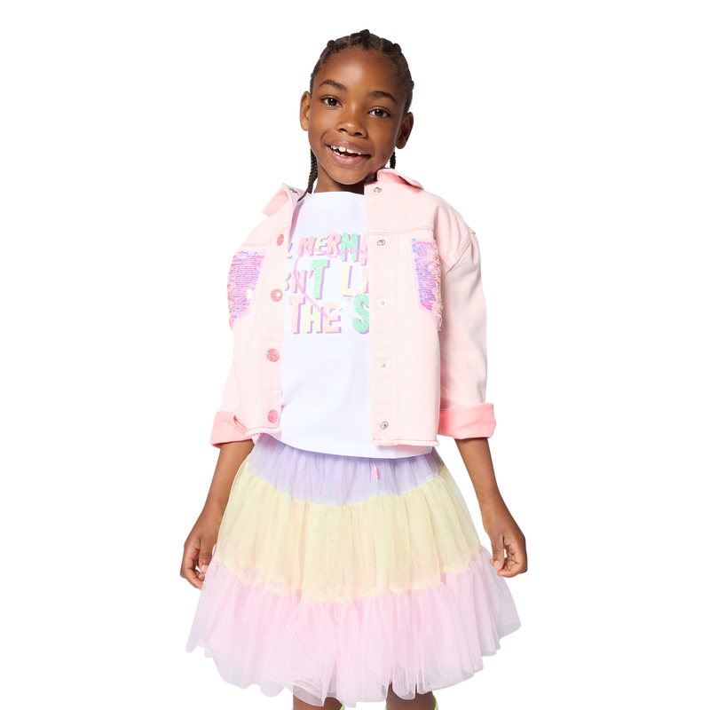 BILIIEBLUSH GIRLS SEQUINED TULLE PETTICOAT