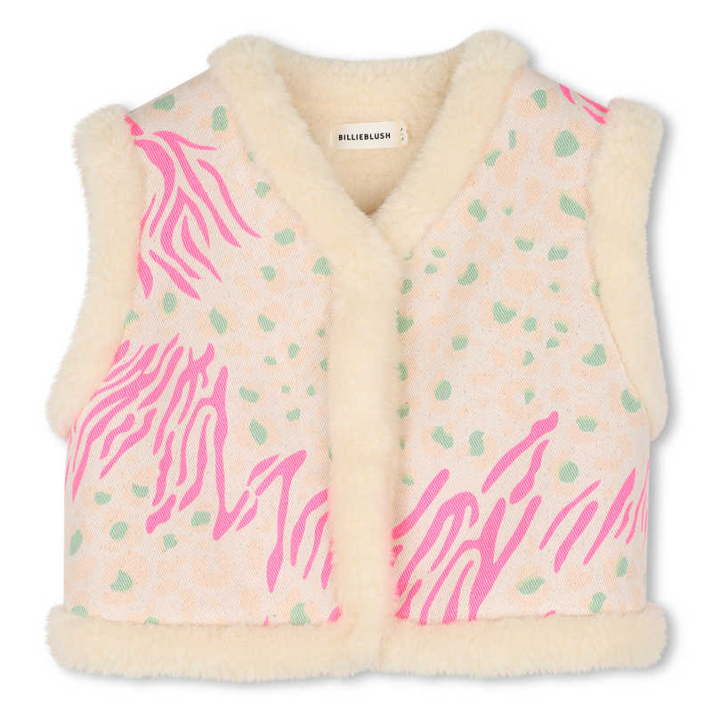 BILLIEBLUSH GIRLS FUR LEOPARD PRINT VEST