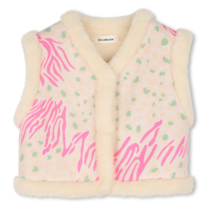 BILLIEBLUSH GIRLS FUR LEOPARD PRINT VEST