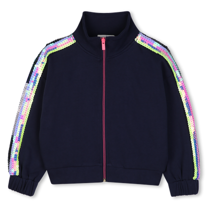 BILLIEBLUSH GIRLS SEQUINS DETAIL FLEECE CARDIGAN