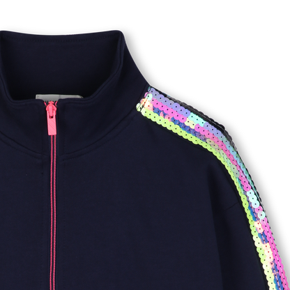 BILLIEBLUSH GIRLS SEQUINS CARDIGAN FLEECE CARDIGAN