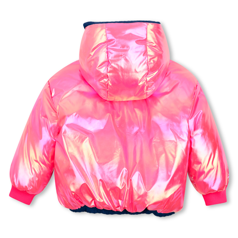 BILLIEBLUSH GIRLS SHINY-FUR REVERSIBLE POMBER JACKET