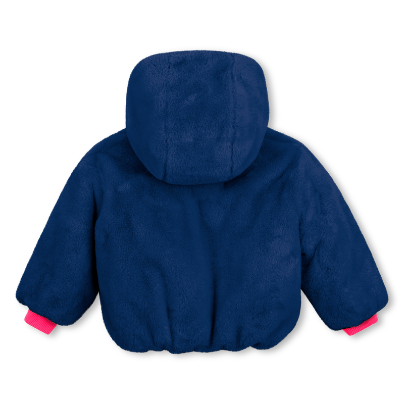 BILLIEBLUSH GIRLS SHINY-FUR REVERSIBLE POMBER JACKET