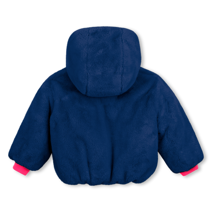 BILLIEBLUSH GIRLS SHINY-FUR REVERSIBLE POMBER JACKET