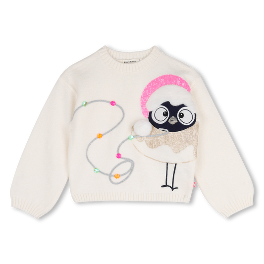 BILLIEBLUSH GIRLS KNIT SEQUINS DETAIL SWEATER