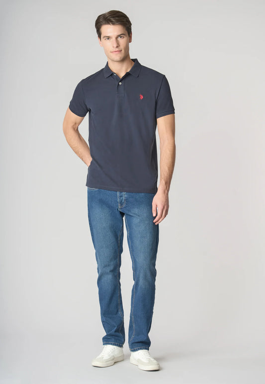 U.S POLO ASSN MAN SILVER & GOLD POLO SHIRT