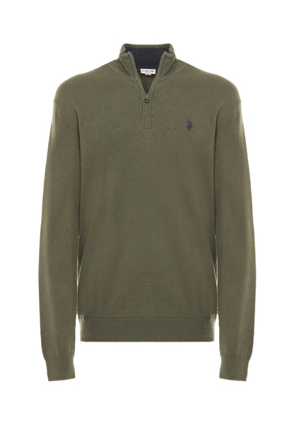 U.S POLO MAN LEO HALF ZIP KNITTED PULLOVER