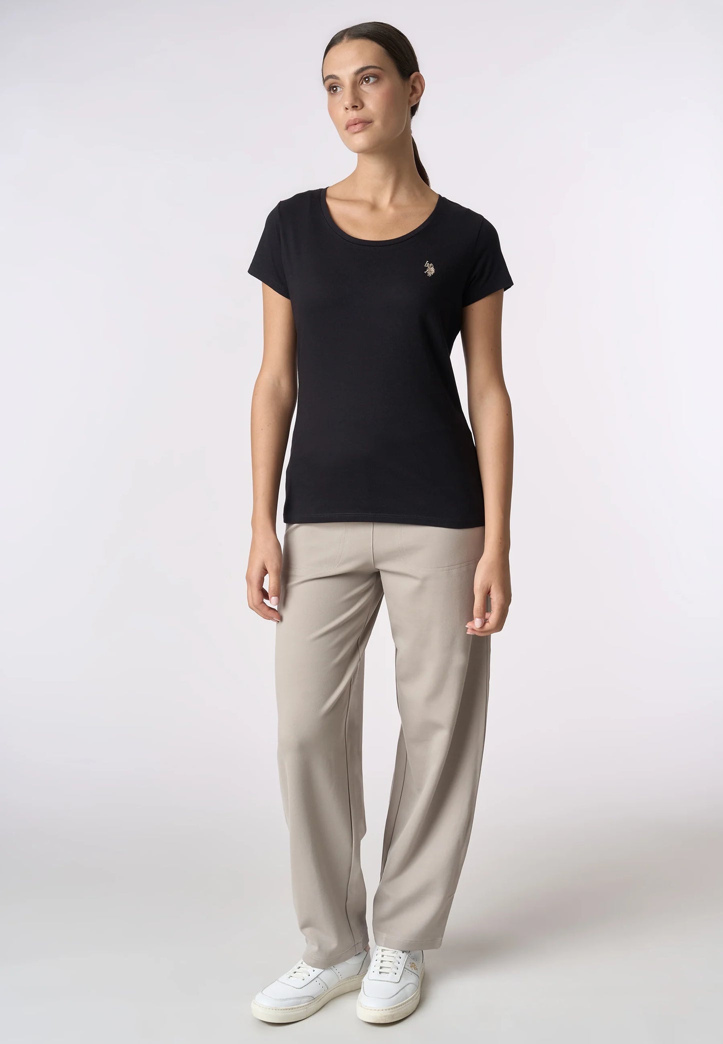 U.S POLO ASSN WOMAN SHORT-SLEEVED CREW NECK T-SHIRT