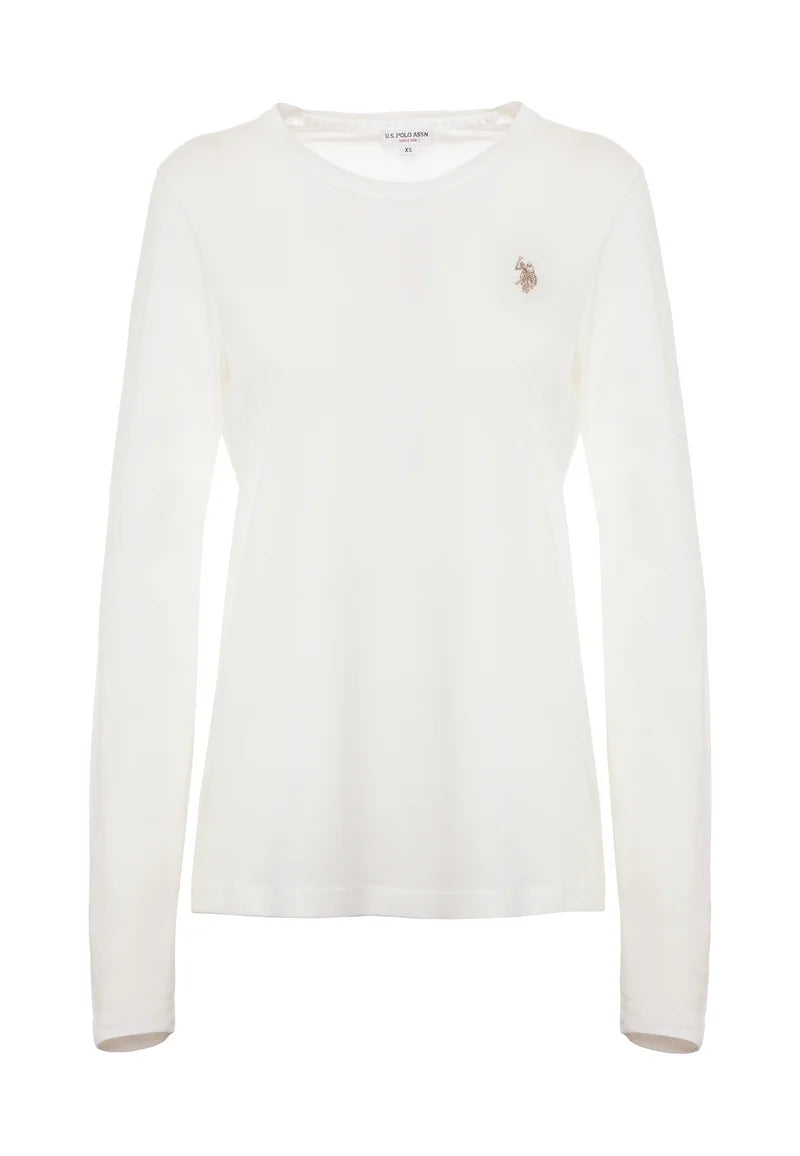 U.S POLO ASSN WOMAN CREW NECK T-SHIRT WITH LOGO