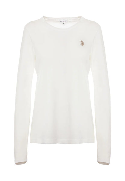 U.S POLO ASSN WOMAN CREW NECK T-SHIRT WITH LOGO