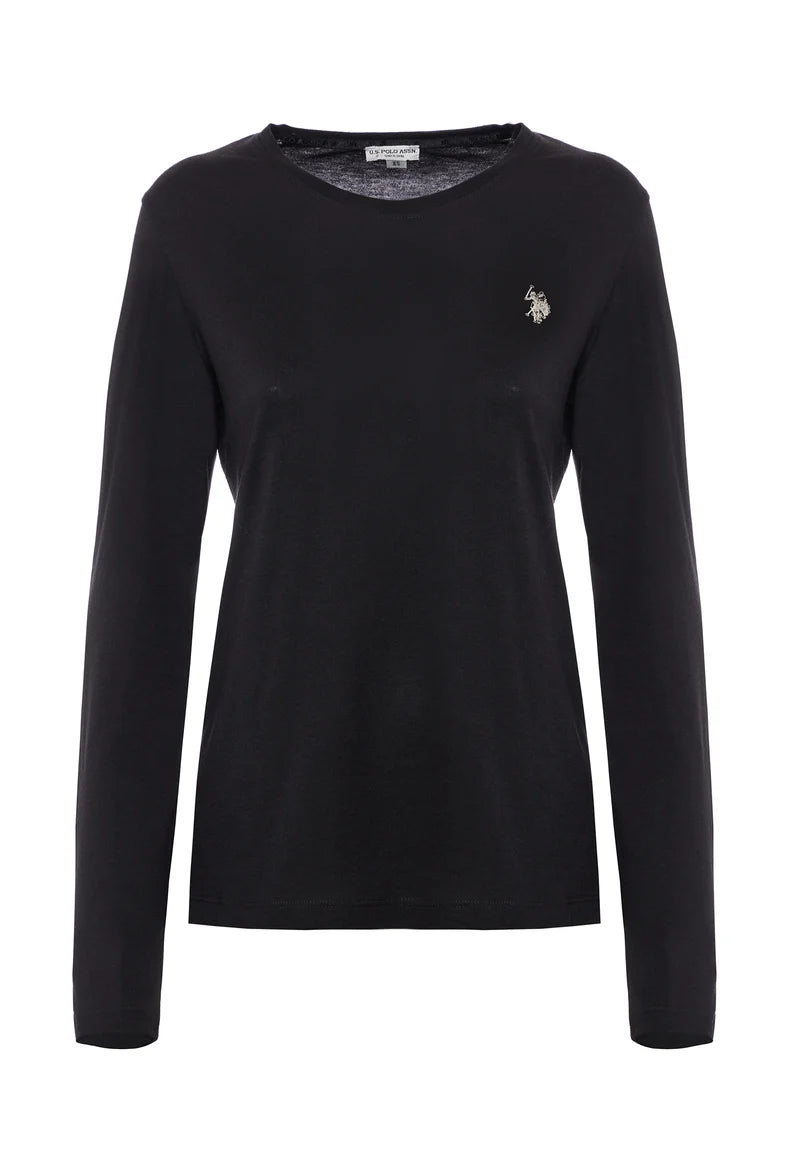 U.S POLO ASSN WOMAN CREW NECK T-SHIRT WITH LOGO