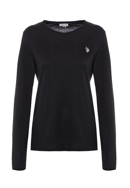 U.S POLO ASSN WOMAN CREW NECK T-SHIRT WITH LOGO