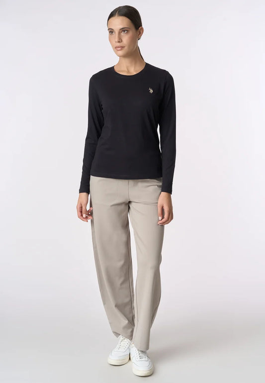U.S POLO ASSN WOMAN CREW NECK T-SHIRT WITH LOGO