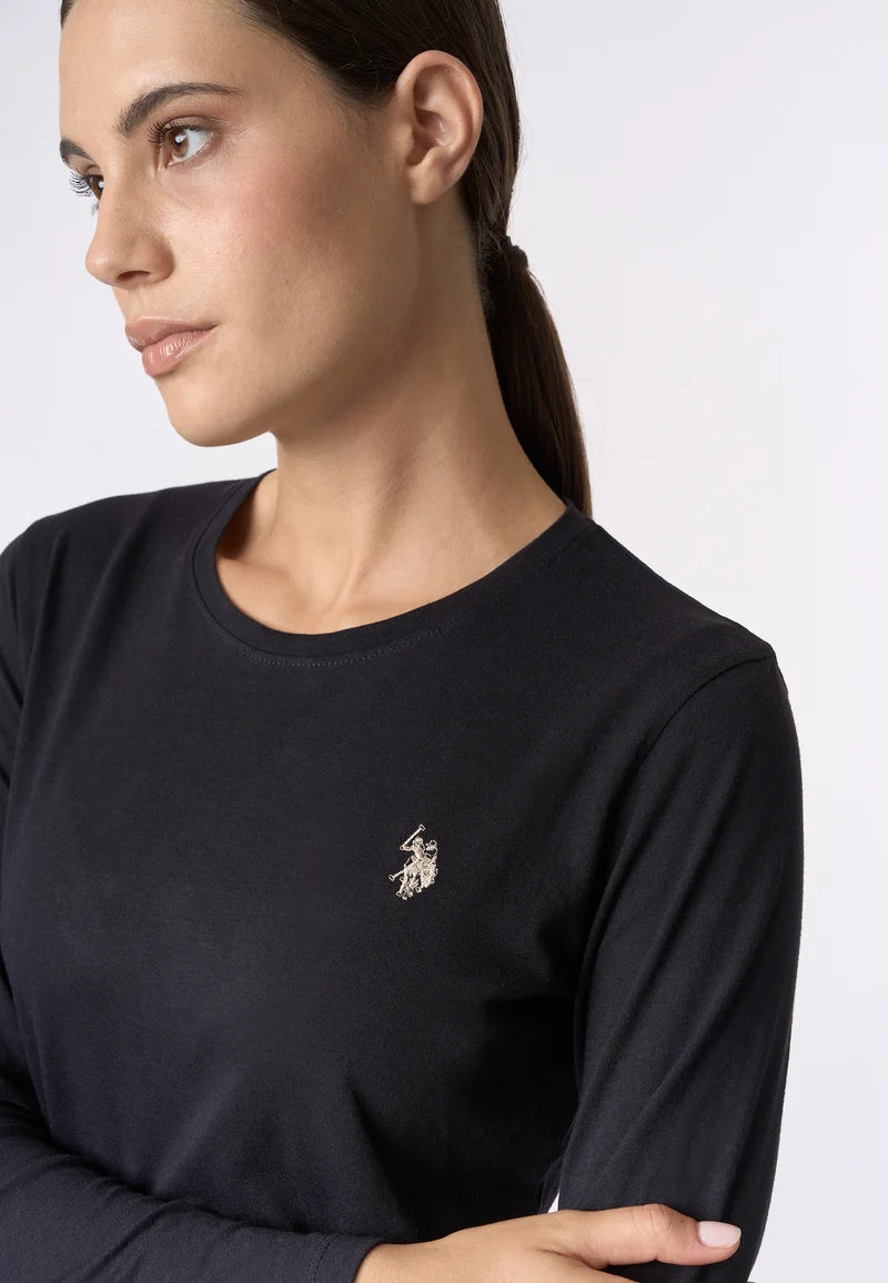 U.S POLO ASSN WOMAN CREW NECK T-SHIRT WITH LOGO