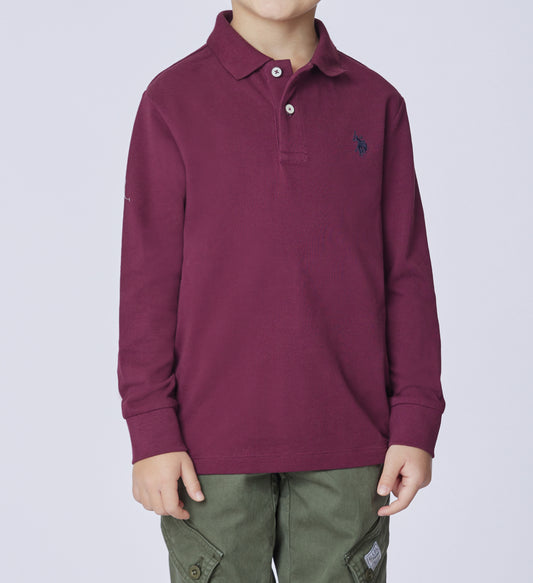 U.S POLO KIDS LS POLO T SHIRT