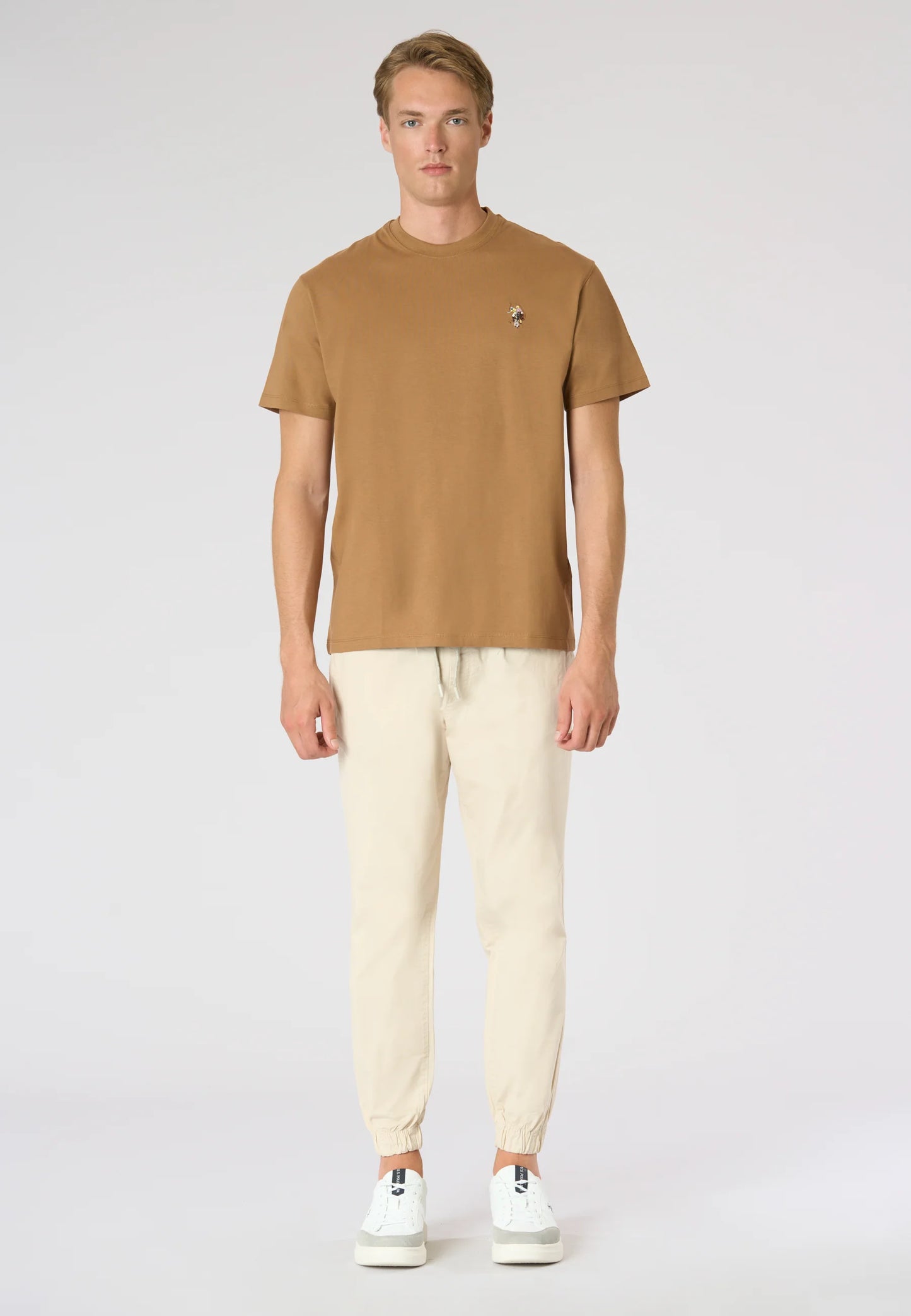 U.S POLO ASSN MAN COLORED LOGO CREW NECK T SHIRT