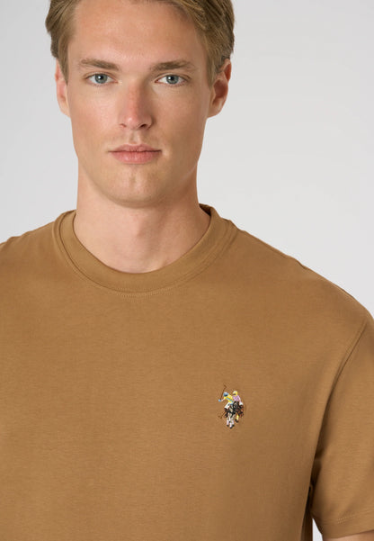 U.S POLO ASSN MAN COLORED LOGO CREW NECK T SHIRT