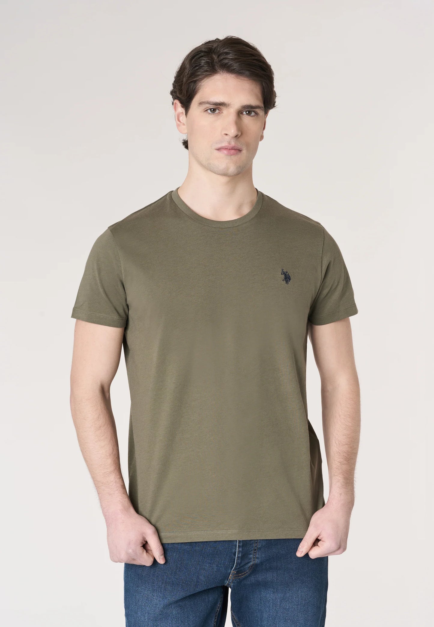 U.S POLO MAN SILVER & GOLD BASIC T SHIRT