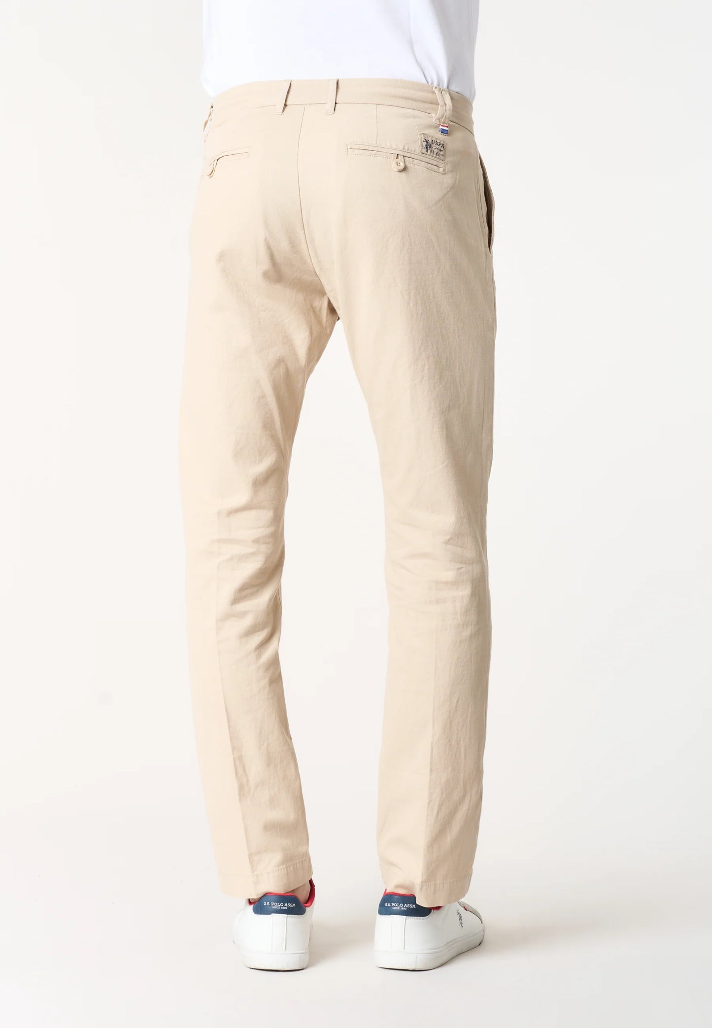U.S POLO ASSN MAN COTTON LINEN CHINO PANTS