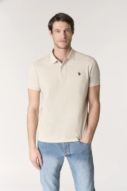 U.S POLO ASSN MAN SILVER & GOLD POLO SHIRT