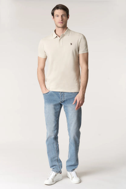 U.S POLO ASSN MAN SILVER & GOLD POLO SHIRT