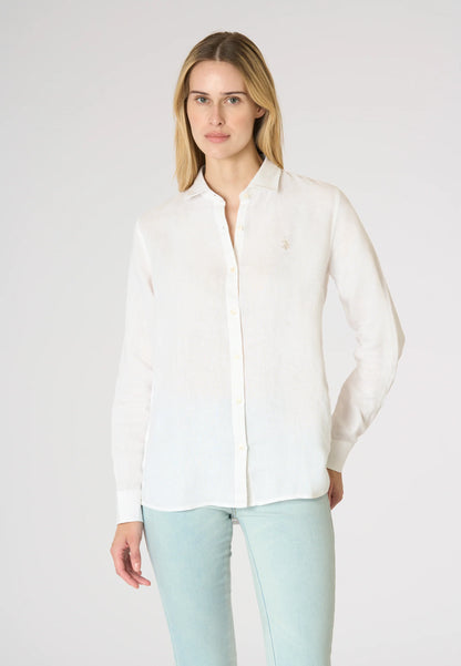 U.S POLO ASSN WOMAN PREMIUM QUALITY COTTON & LINEN SHIRT
