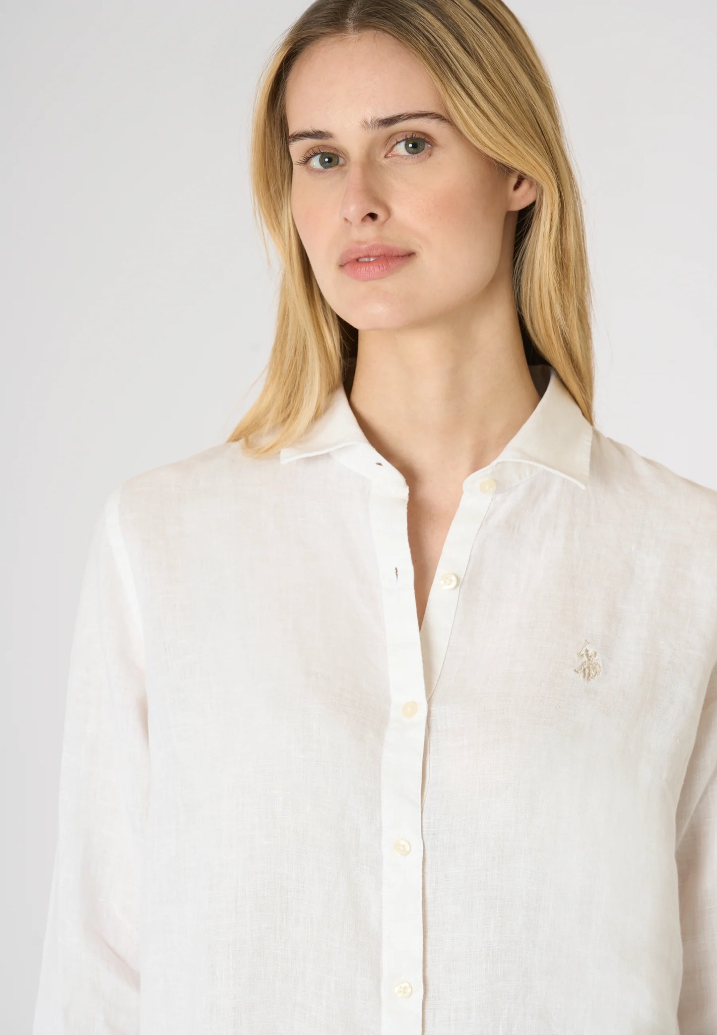 U.S POLO ASSN WOMAN PREMIUM QUALITY COTTON & LINEN SHIRT