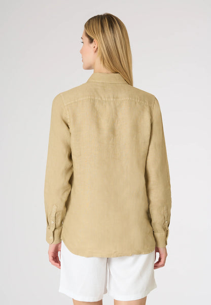 U.S POLO ASSN PREMIUM QUALITY WOMEN'S COTTON LINEN SHIRT