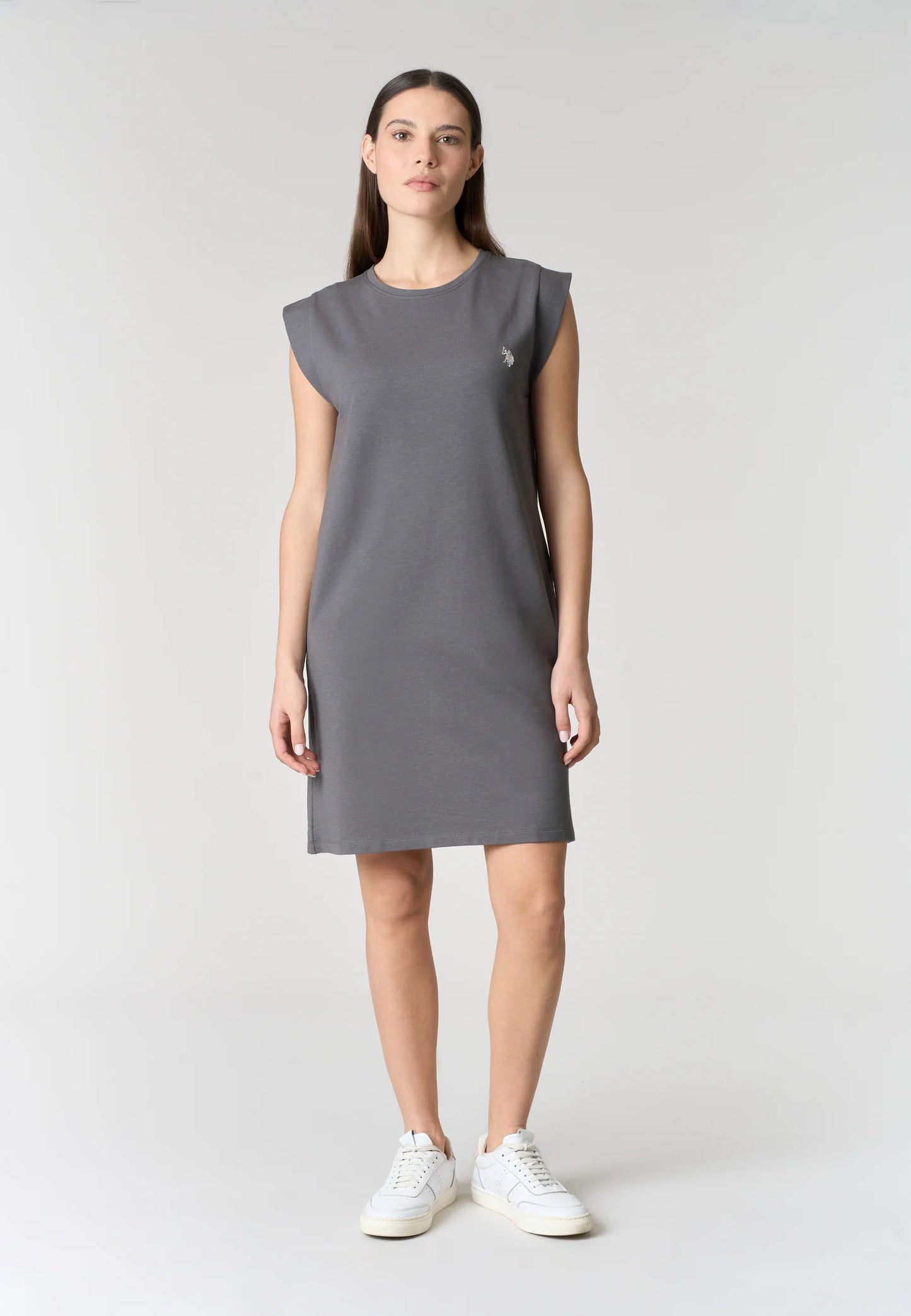 U.S POLO ASSN WOMAN SLEEVELESS DRESS IN COTTON AND MODAL BLEND