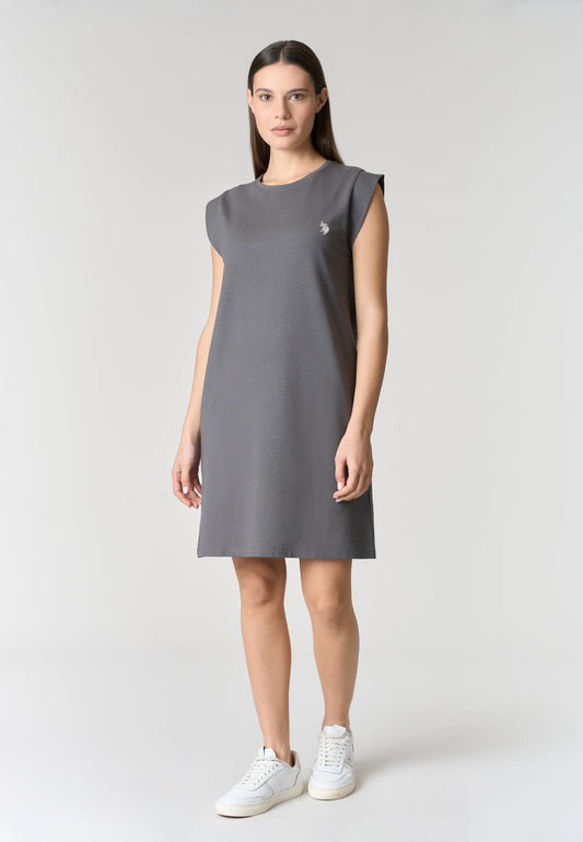 U.S POLO ASSN WOMAN SLEEVELESS DRESS IN COTTON AND MODAL BLEND