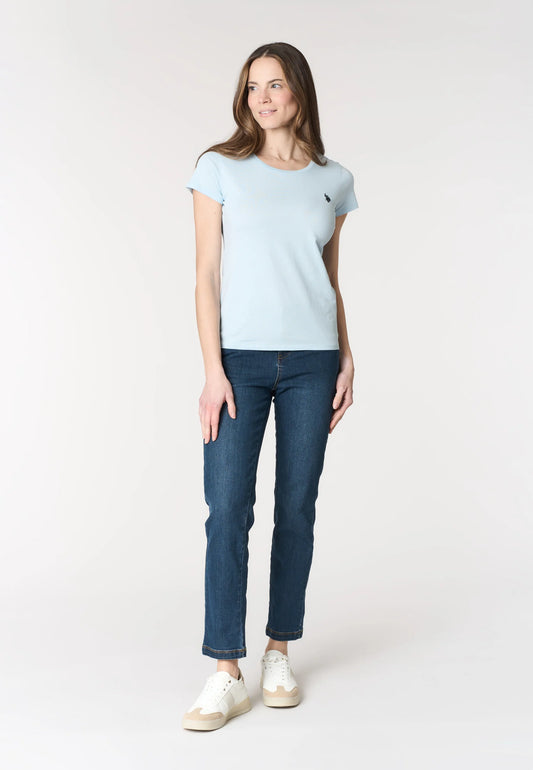 U.S POLO ASSN WOMAN LIGHT JERSEY LOGO T SHIRT