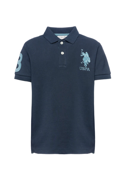 U.S POLO ASSN KIDS POLO SHIRT WITH MAXI EMBROIDERED LOGO